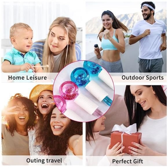 Ice Roller for Face, 2 PCS Ice Globes for Facials Massager, Freezer Safe - Picture 6 of 6